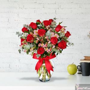 Arreglo de 12 Rosas Platinum 