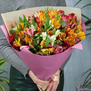 Bouquet de 50 alstroemerias de colores