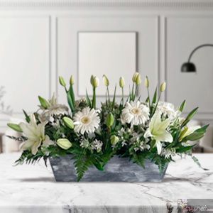 Jardinera de tulipanes Shabby