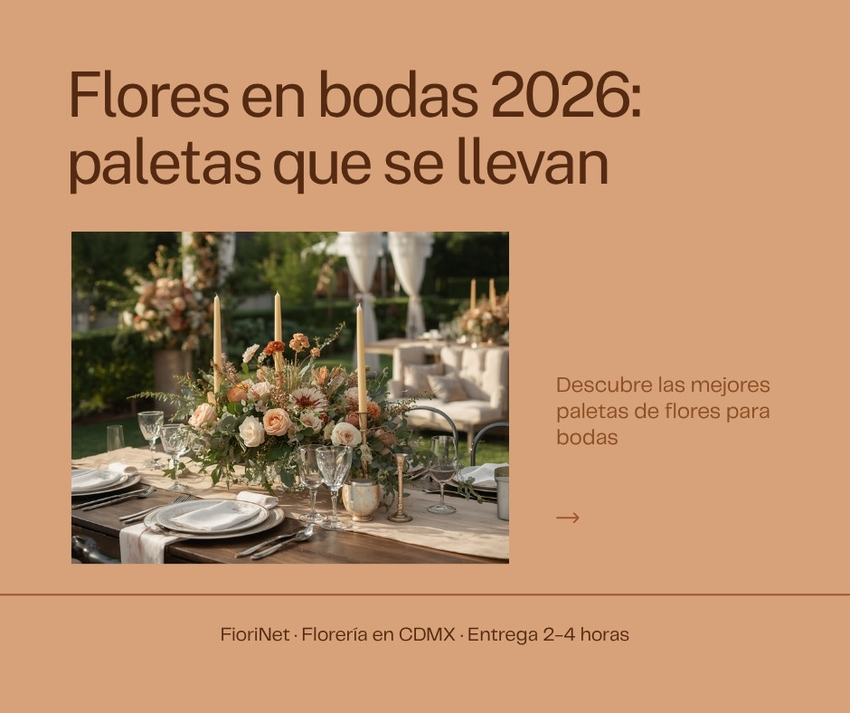 Flores en bodas 2026: las paletas de color que se llevan