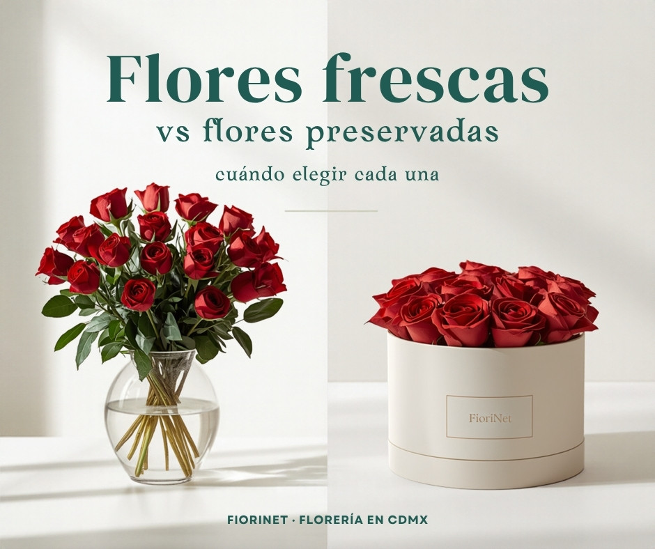 Flores frescas vs flores preservadas: cuándo elegir cada una