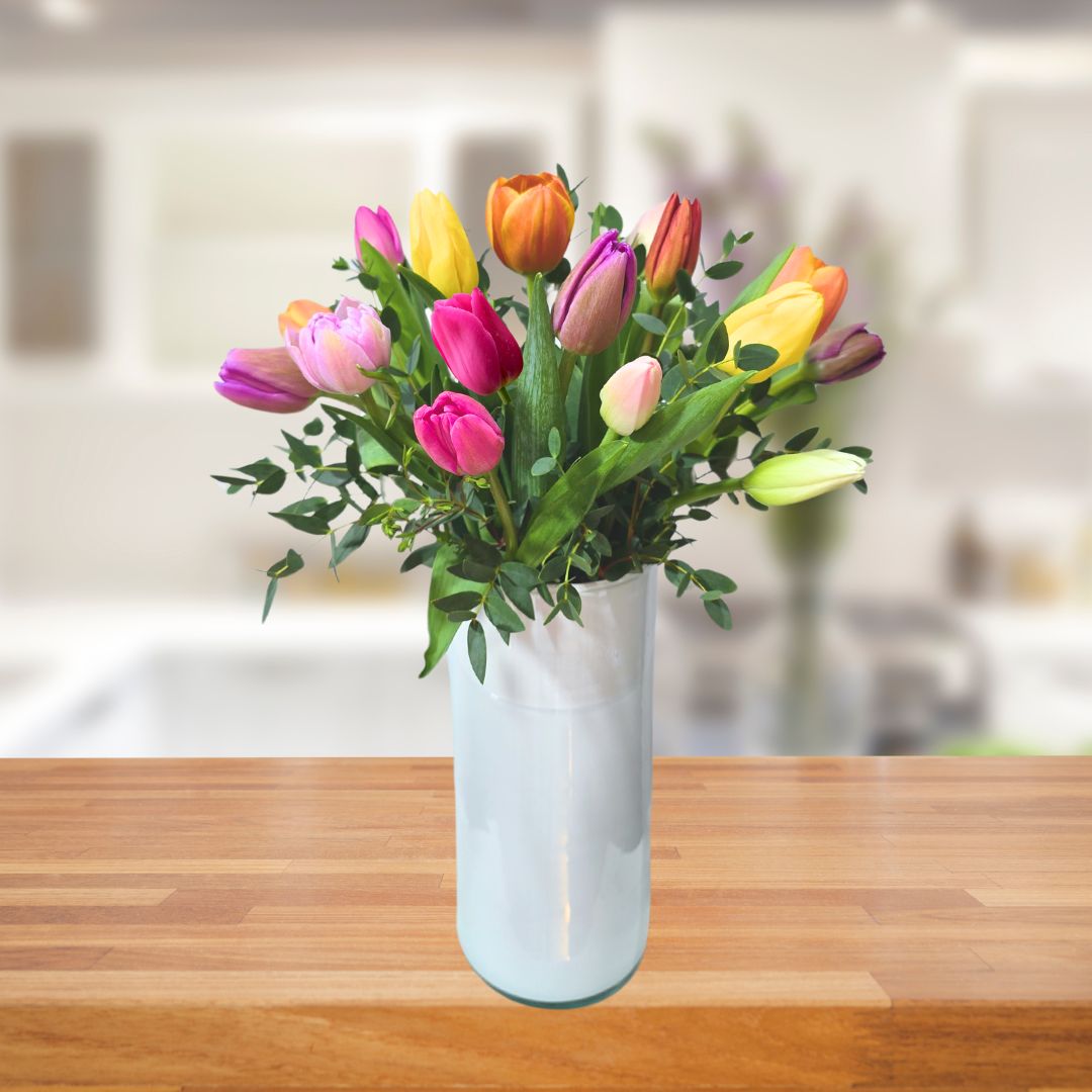 Tulipanes a domicilio en CDMX con tiempos promedio de 2 a 4 horas